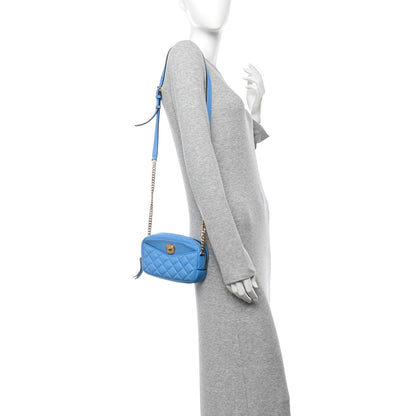 Versace Nappa Quilted Medusa Camera Bag Blue 2 of 12