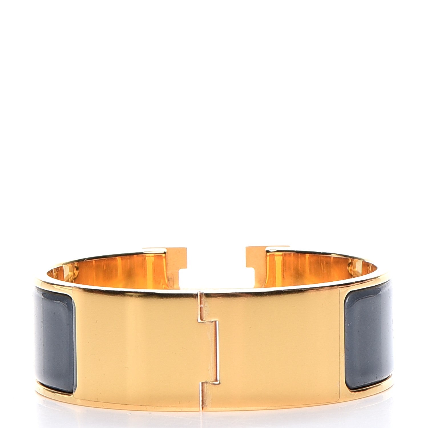 Hermes Enamel Wide Clic Clac H Bracelet PM Slate 3 of 5
