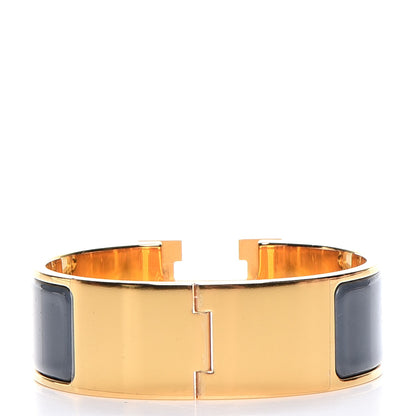 Hermes Enamel Wide Clic Clac H Bracelet PM Slate 3 of 5