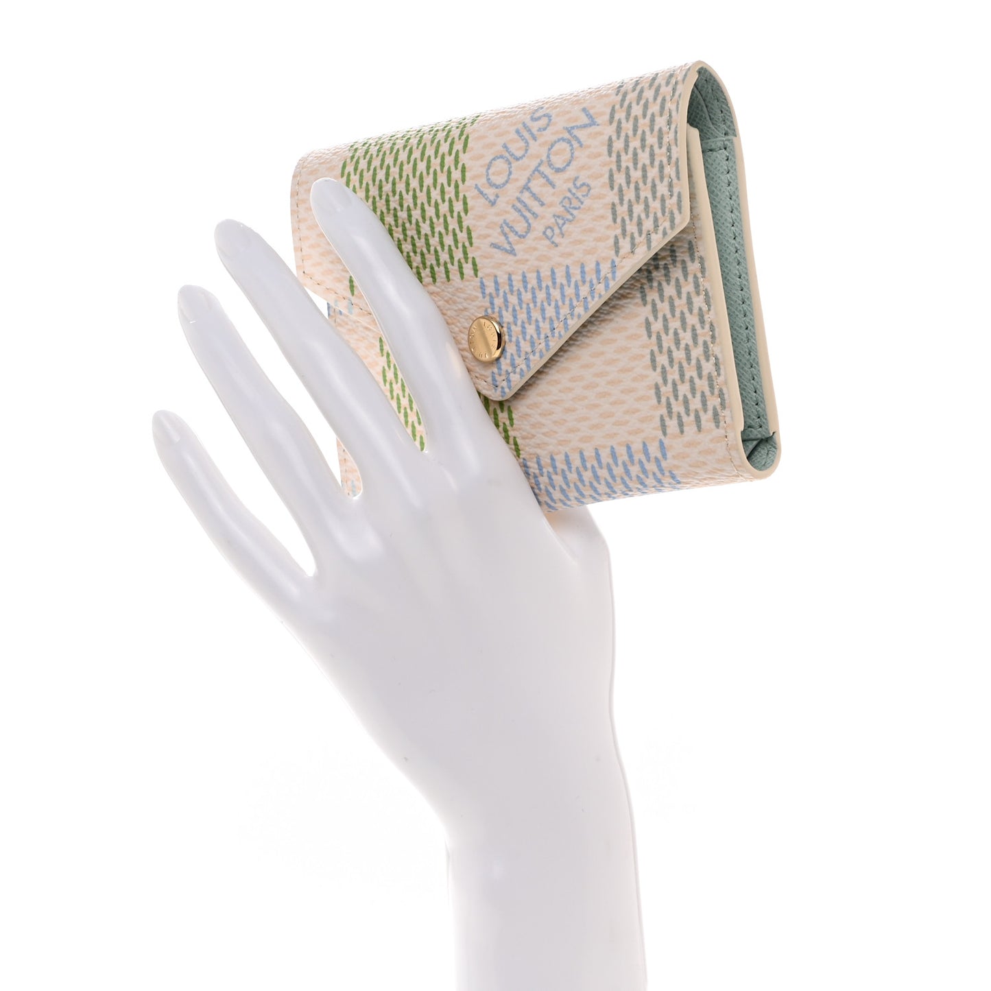 Giant Damier Victorine Wallet Pistache