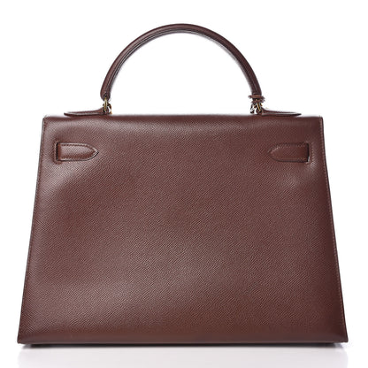Hermes Courchevel Kelly Sellier 32 Chocolate 4 of 34