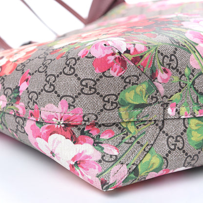 Gucci GG Supreme Monogram Blooms Medium Reversible Tote Beige Multicolor Dry Rose 6 of 8