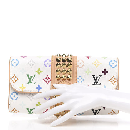 Louis Vuitton Monogram Multicolor Courtney Clutch White 2 of 9