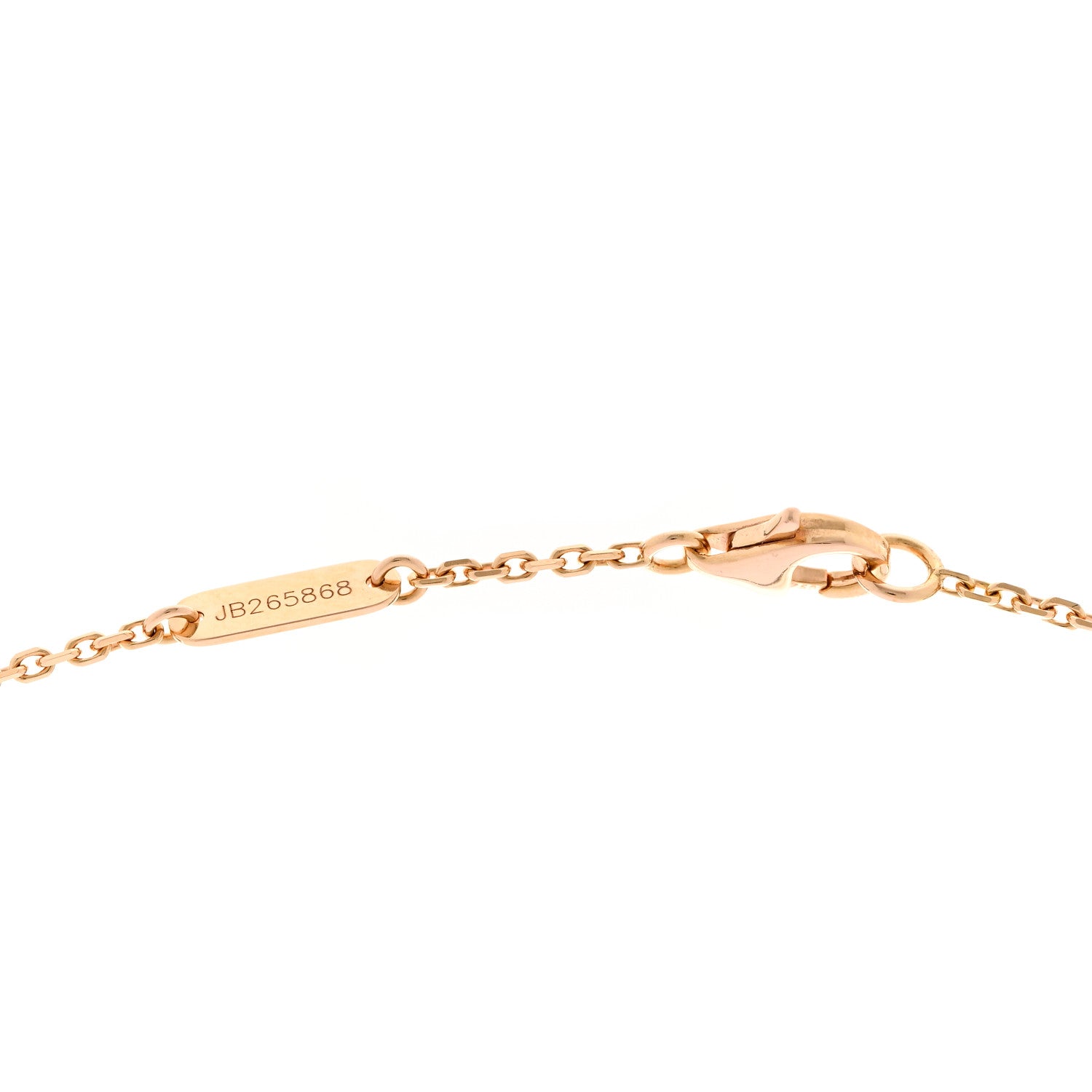 Van Cleef & Arpels 18K Rose Gold Diamond Mother of Pearl Vintage Alhambra Pendant Necklace 5 of 5