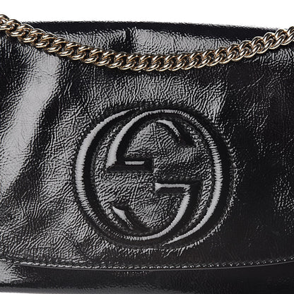 Gucci Patent Medium Soho Flap Crossbody Black 10 of 10