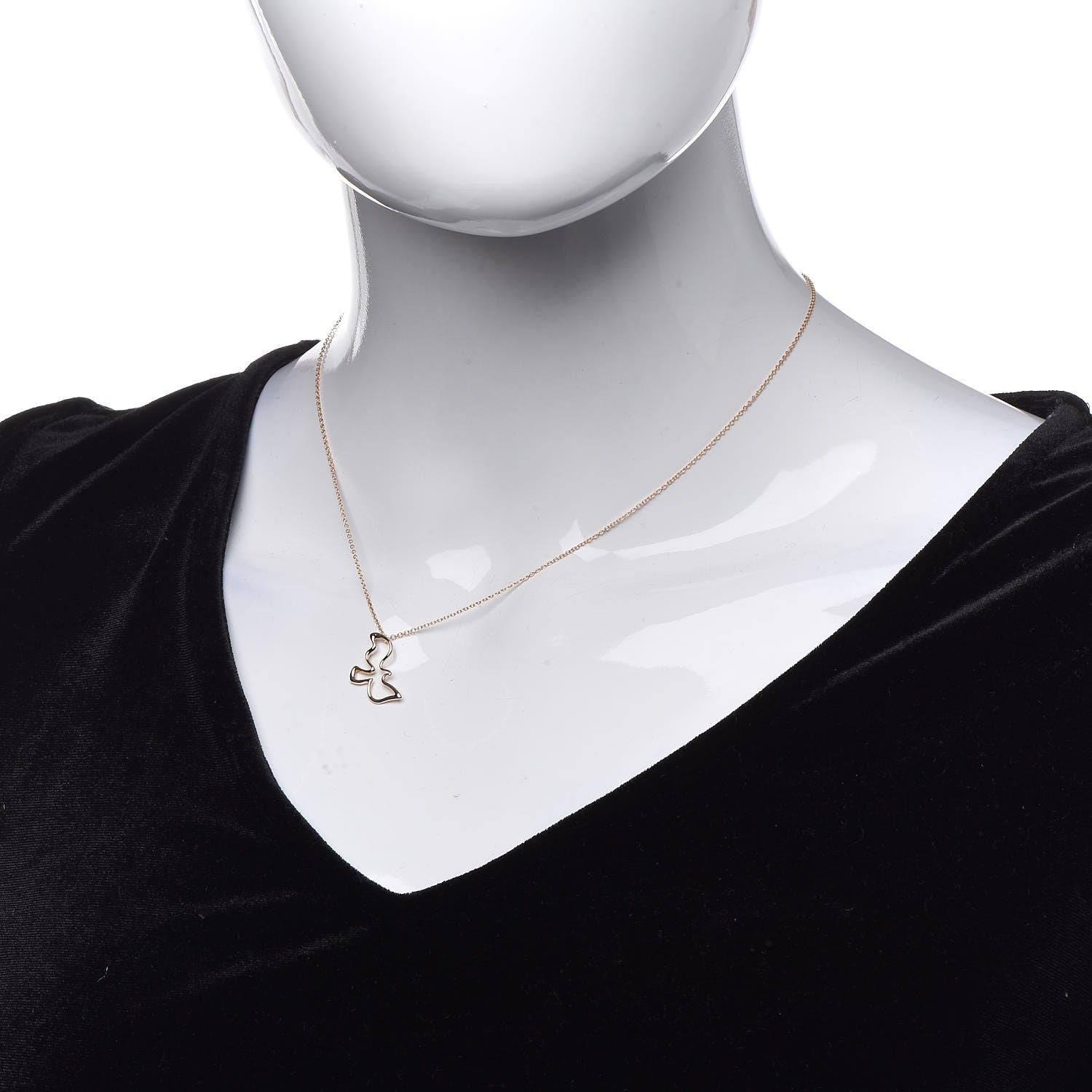 Tiffany 18K Rose Gold Paloma Picasso Dove Pendant Necklace 2 of 7