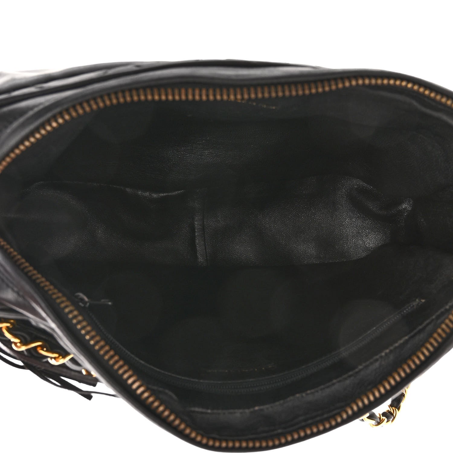 Chanel Lambskin Quilted CC Tassel Camera Case Black 4 of 10
