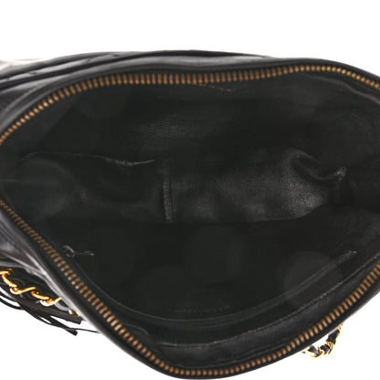 Chanel Lambskin Quilted CC Tassel Camera Case Black 4 of 10