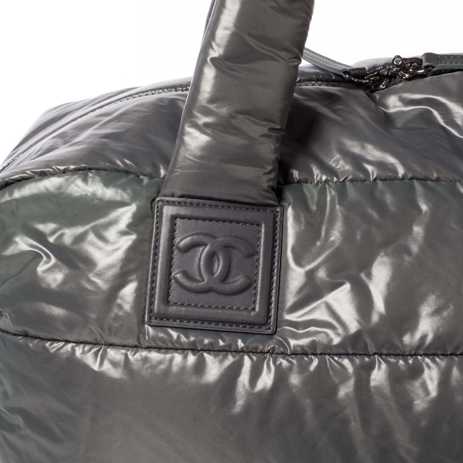 Chanel Nylon Coco Cocoon Tote Grey 4 of 10