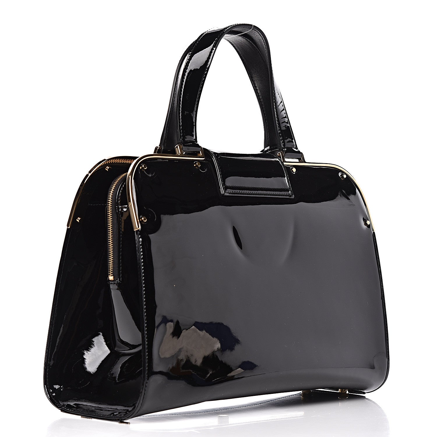 Saint Laurent Patent Calfskin Large Uptown Black 3 of 10