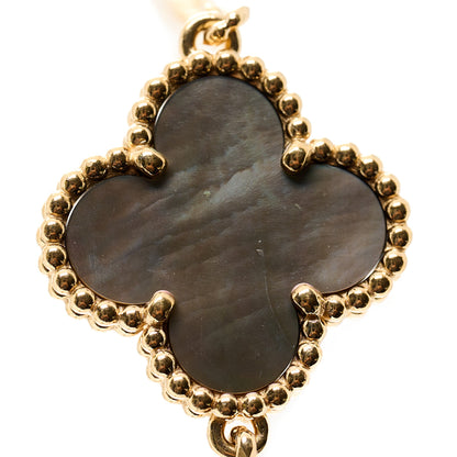 Van Cleef & Arpels 18K Yellow Gold Onyx Mother of Pearl 16 Motifs Magic Alhambra Necklace 8 of 9