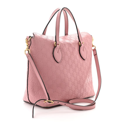 Gucci Guccissima Signature Linea A Foldover Tote Rose Baby Candy 3 of 13