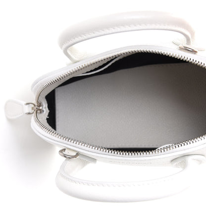 Balenciaga Grained Calfskin XXS Ville Top Handle Bag White Black 5 of 11