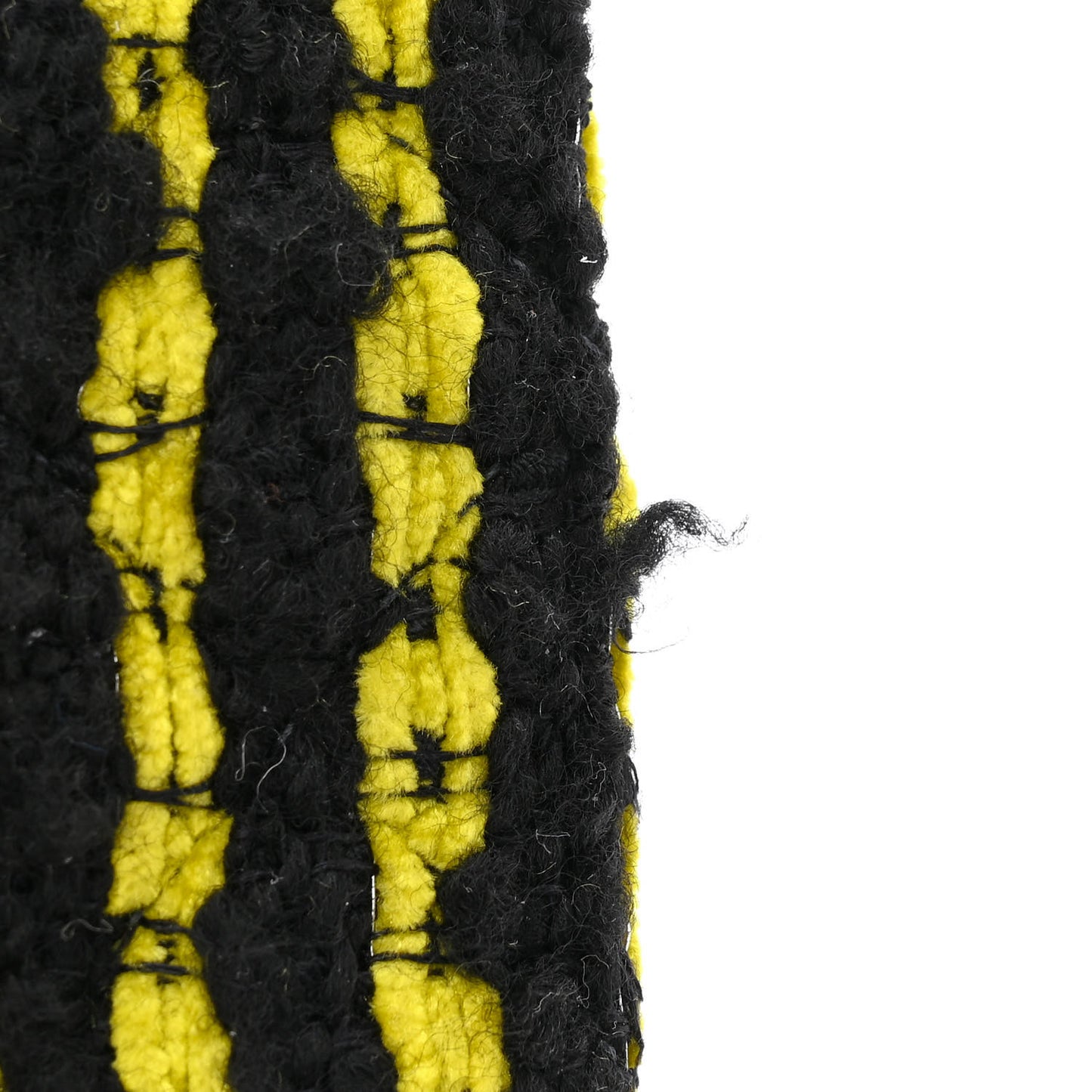 Tweed Quilted Medium Double Flap Yellow Black