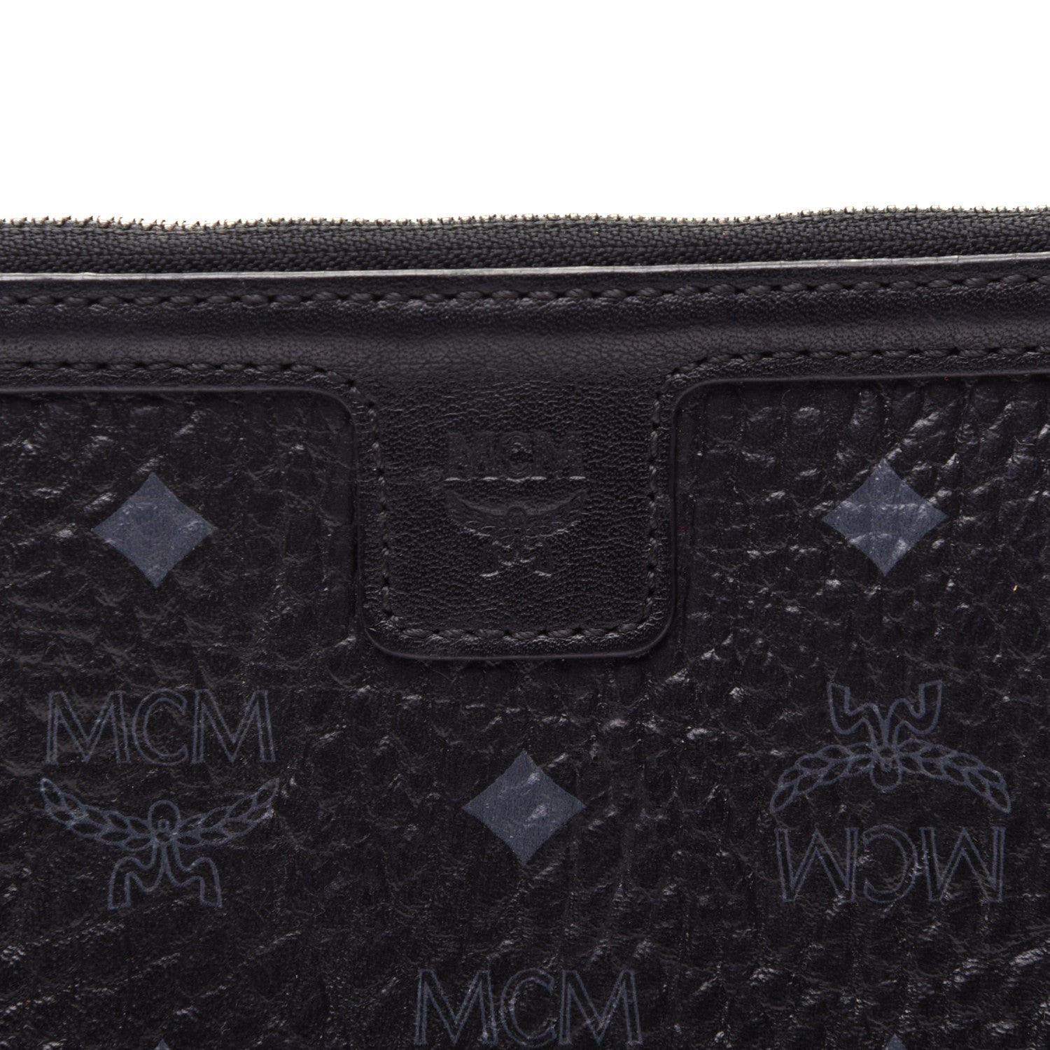 MCM Visetos Stark Wristlet Pouch Black 9 of 12