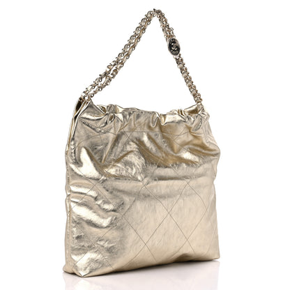 Chanel Metallic Calfskin Quilted Chanel 22 Golden 4 of 10