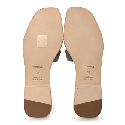 Hermes Epsom Oran Sandals 39 Etoupe 5 of 8