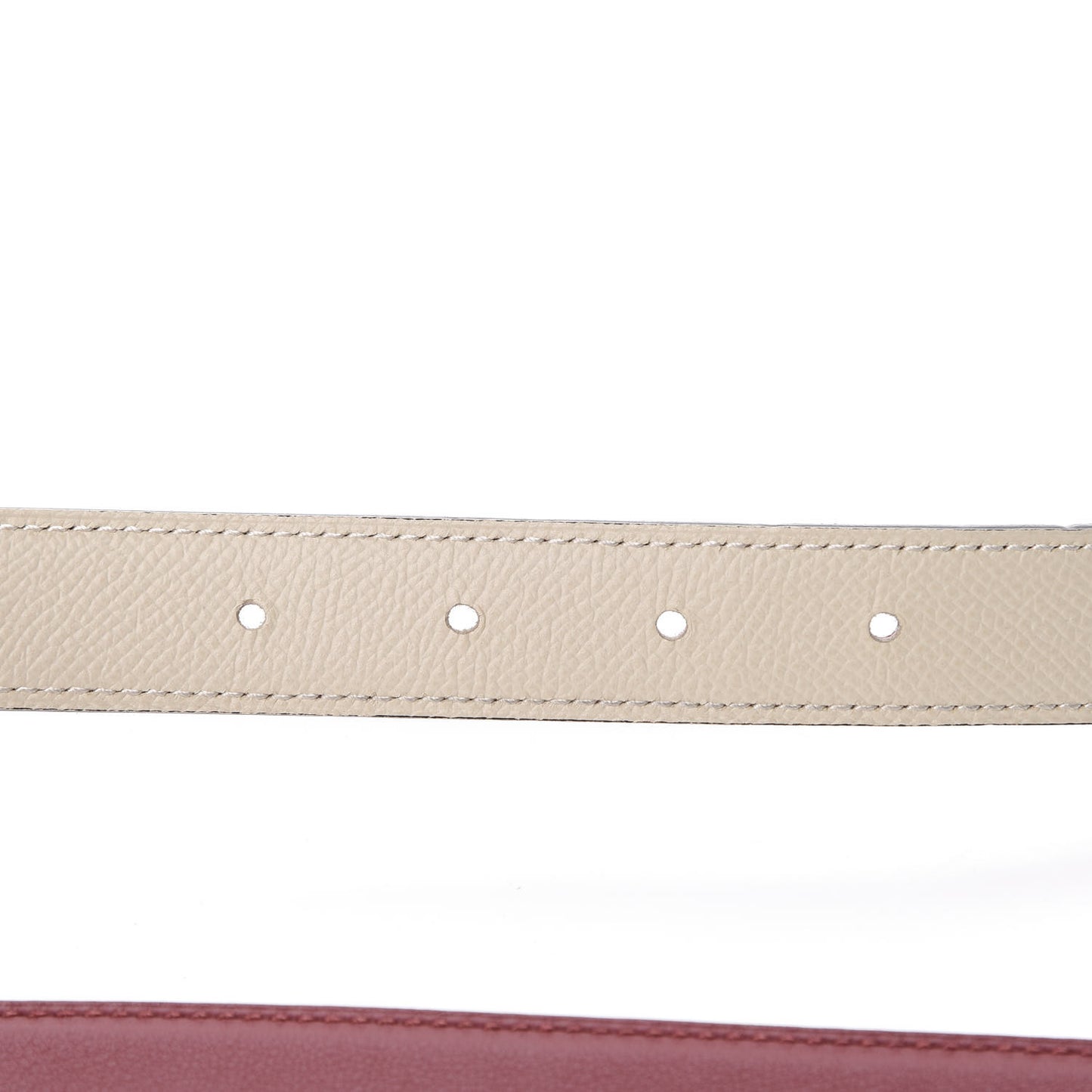 Swift Epsom 24mm Belt Strap 75 Rouge Grenat Craie