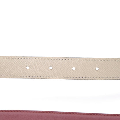 Hermes Swift Epsom 24mm Belt Strap 75 Rouge Grenat Craie 6 of 7