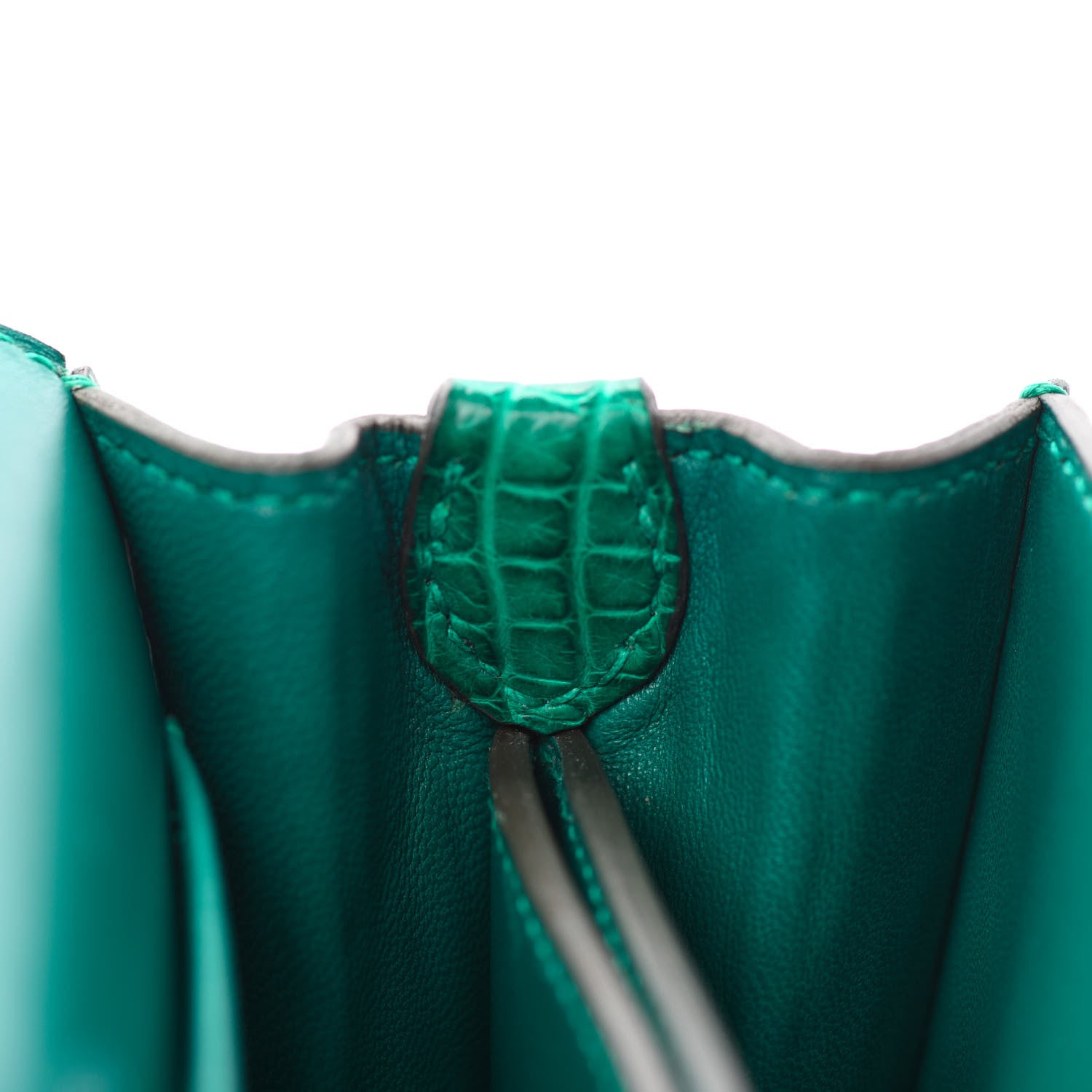 Hermes Matte Alligator Mini Sac Roulis Malachite 12 of 20