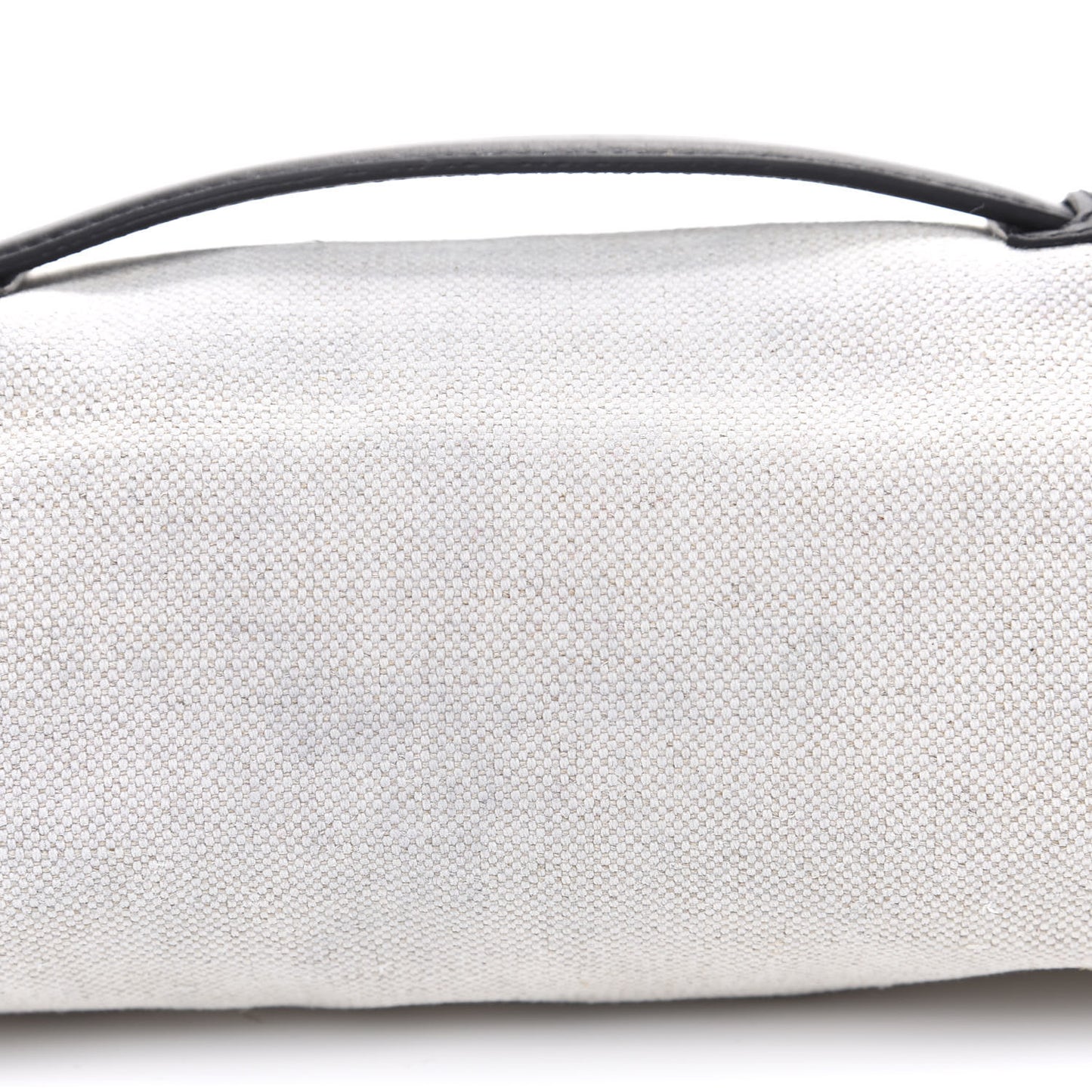 Calfskin Linen The Barrel Bag Black