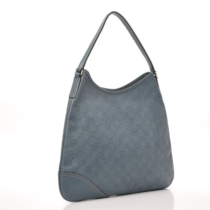 Gucci Guccissima Medium New Britt Hobo Blue 3 of 10