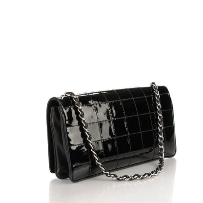 Chanel Patent Square Stitched CC Flap Clutch Black 3 of 7
