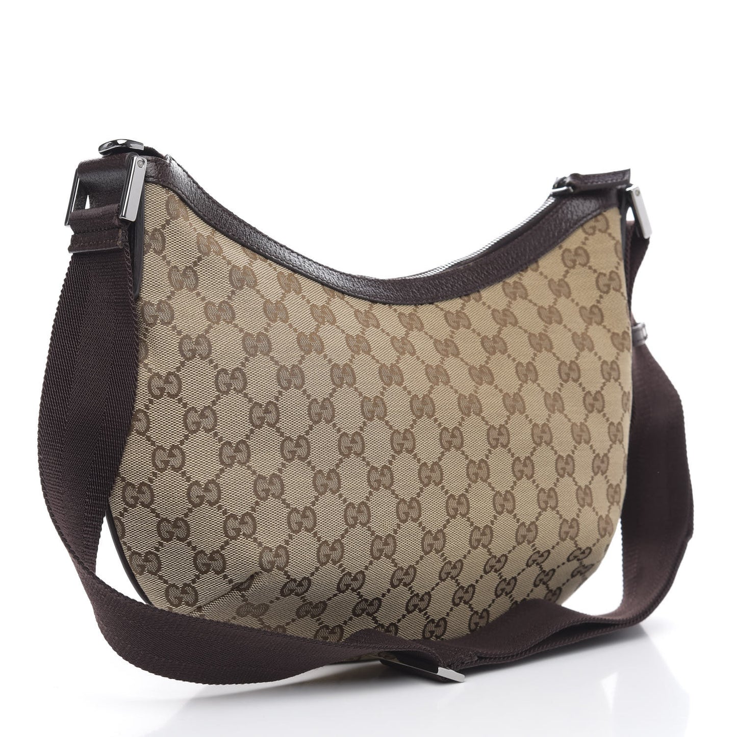 Monogram Medium Half Moon Hobo Dark Brown