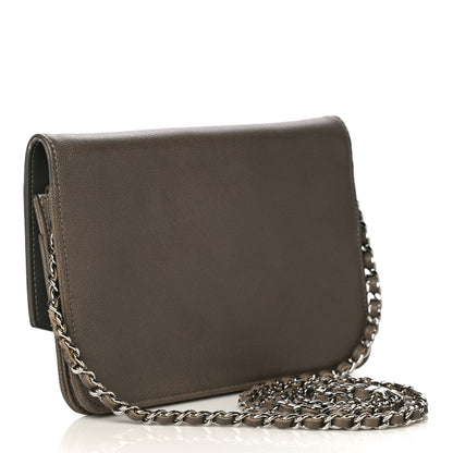 Chanel Caviar Sevruga Wallet On Chain WOC Grey 3 of 15