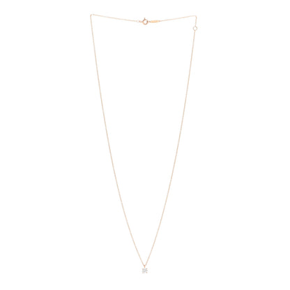 Tiffany 18K Rose Gold Diamond .40ct Solitaire Pendant Necklace 3 of 5