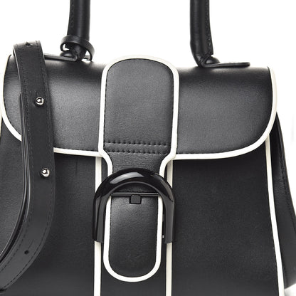 Delvaux Calfskin Illusion Piped Mini Brillant Satchel Black 7 of 9