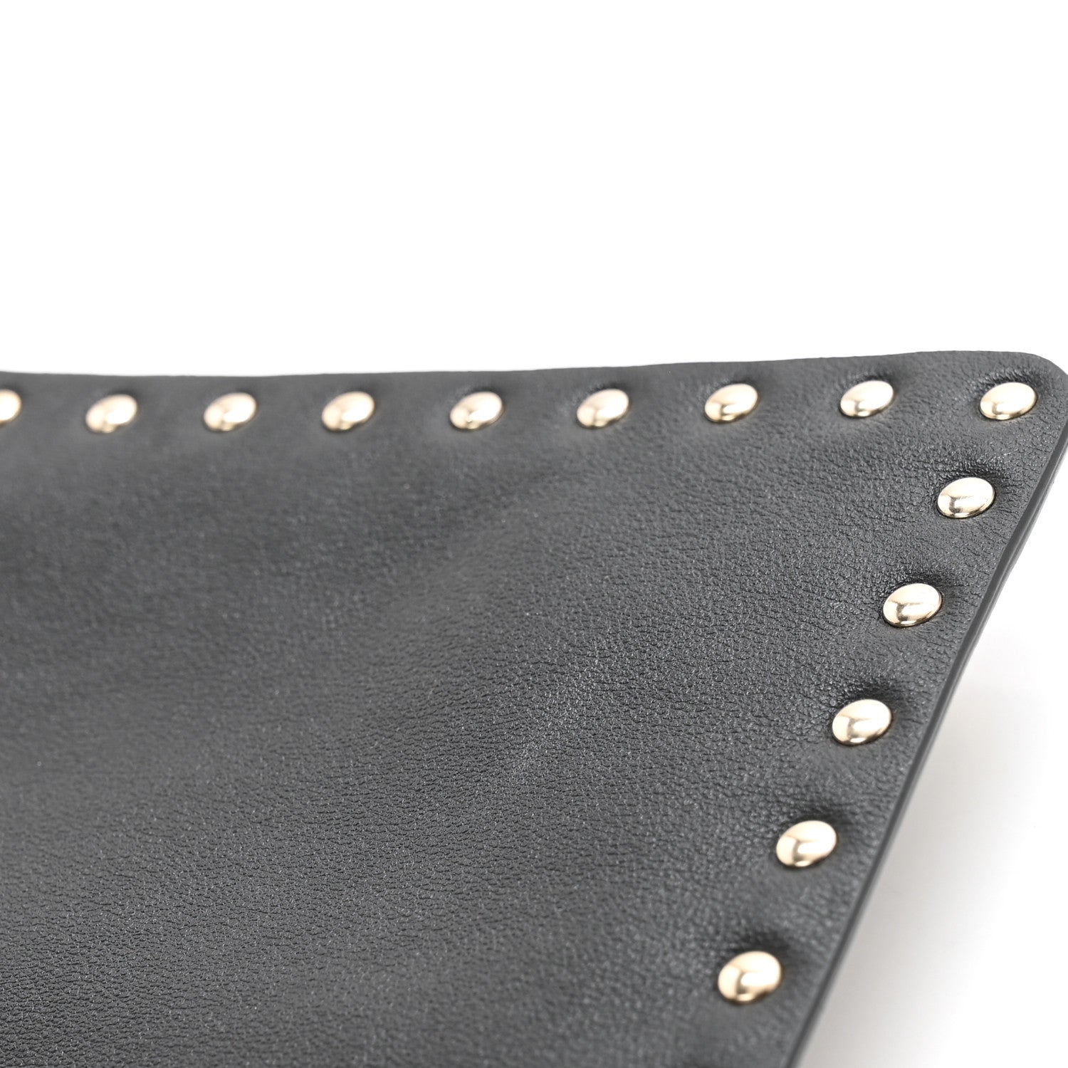 Valentino Garavani Vitello Large Rockstud Zip Pouch Black 7 of 9