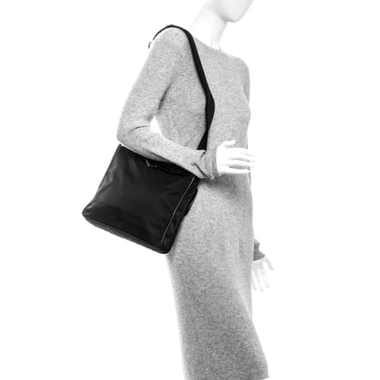 Prada Nylon Vela Flat Messenger Bag Black 2 of 6