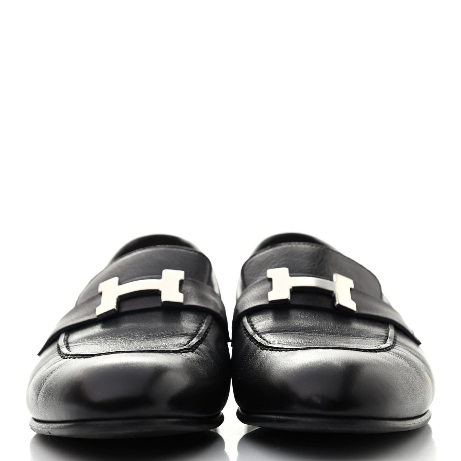Hermes Goatskin Paris Loafers 39 Black 2 of 8