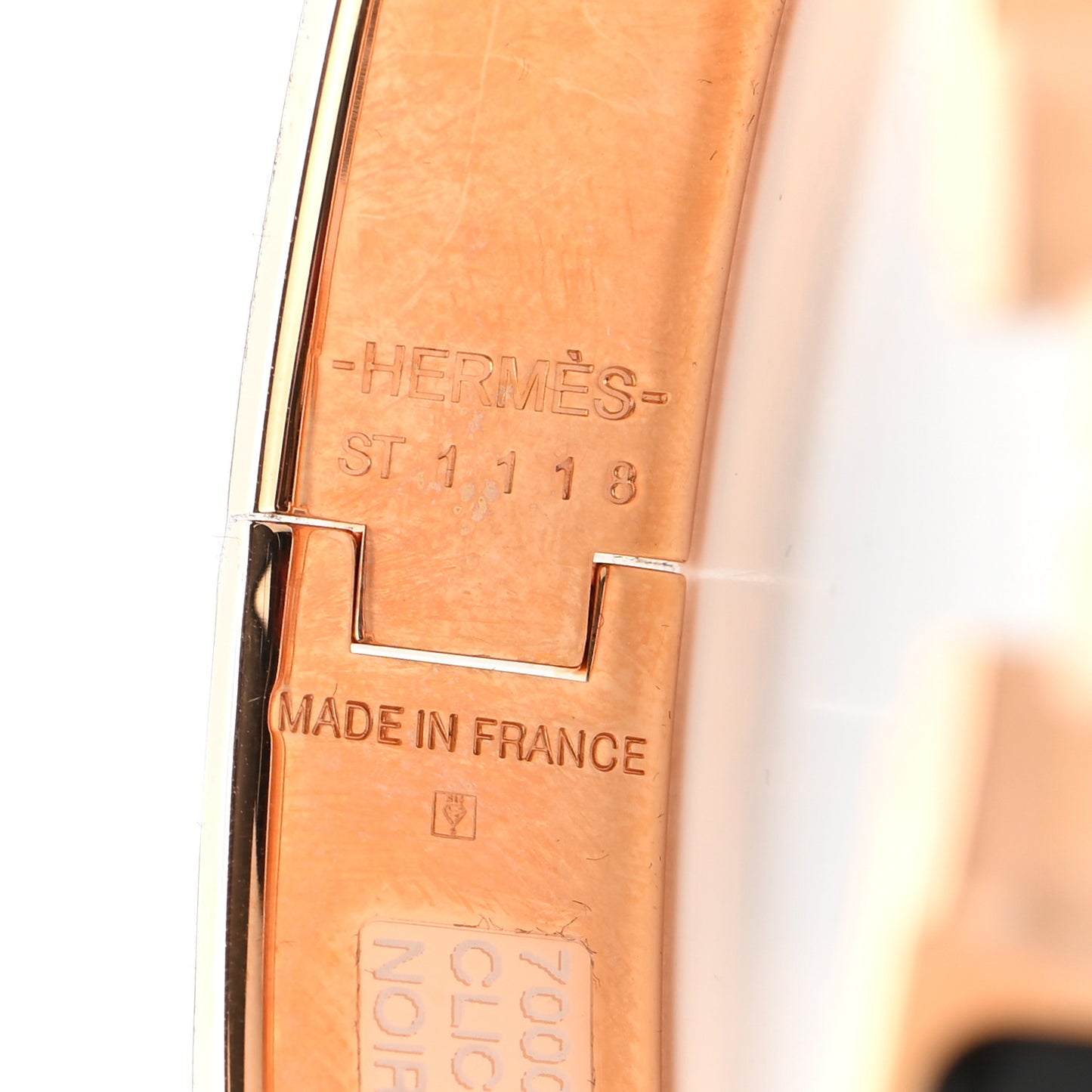 Enamel Narrow Clic Clac H Bracelet PM Black