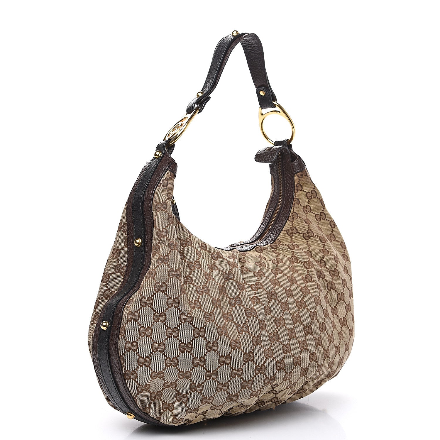 Gucci Monogram Medium Interlocking Hobo Dark Brown 2 of 11