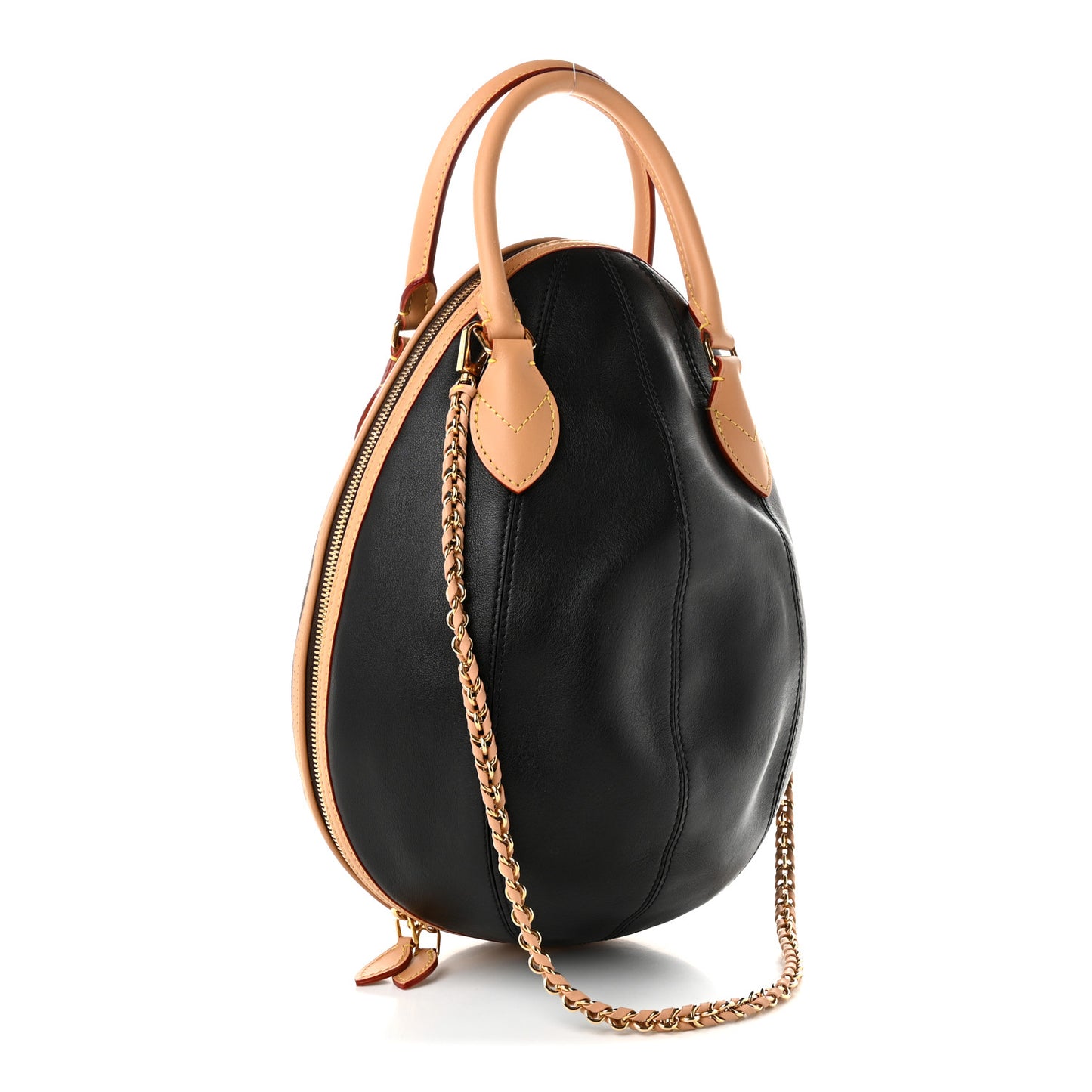 Monogram Braided Egg Bag Black