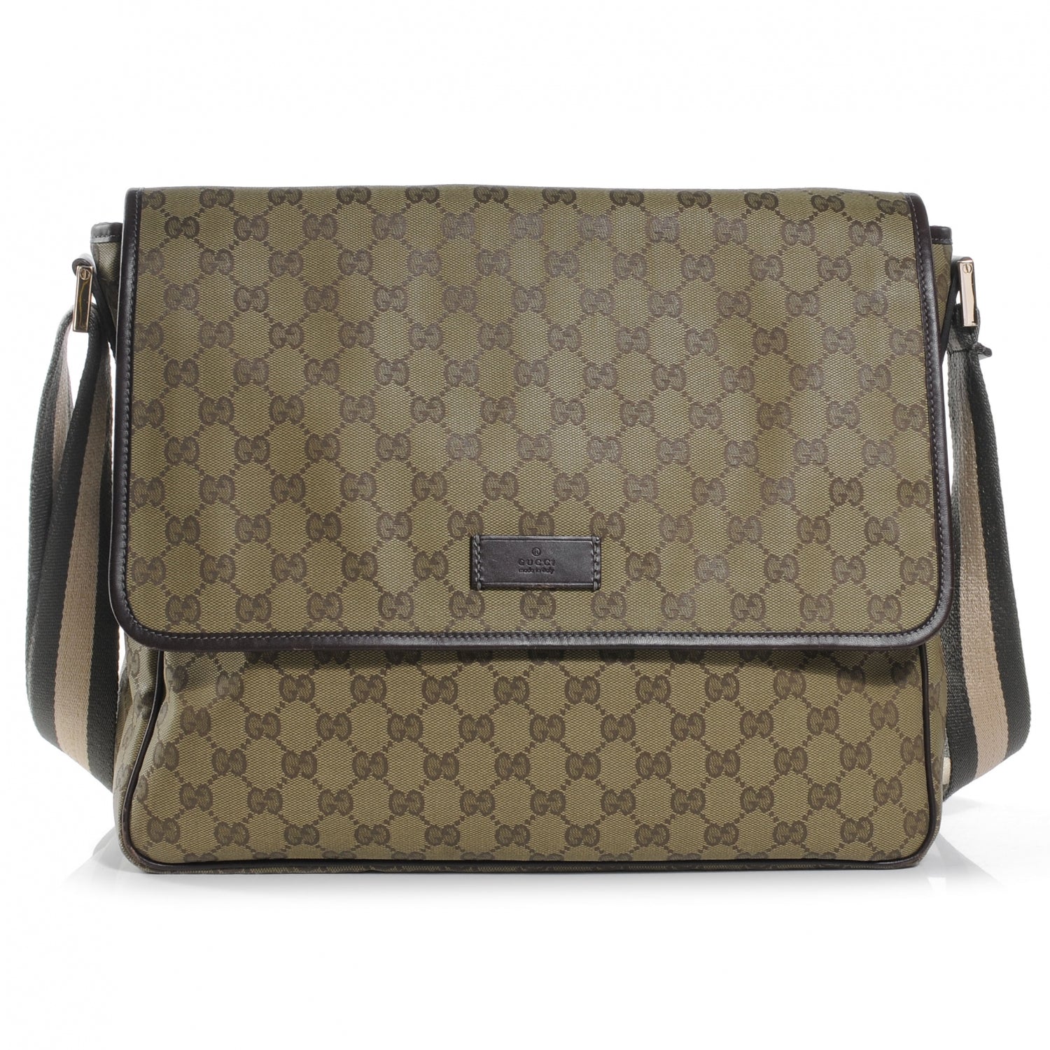 Gucci Monogram Medium Flap Messenger Bag Beige 1 of 8