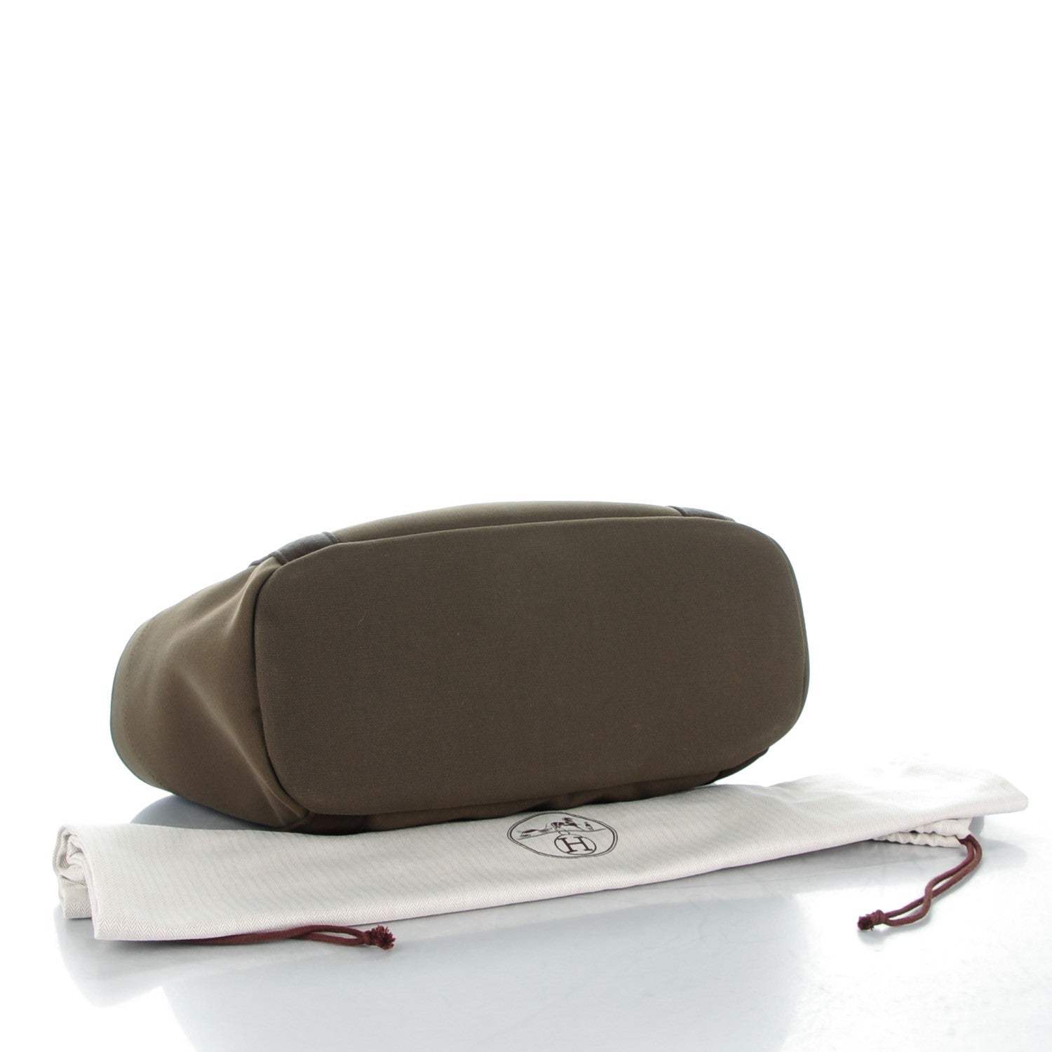 Hermes Toile Sac De Pansage Groom Kaki Feu 4 of 9