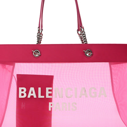 Balenciaga Mesh Large Duty Free Tote Fuchsia White 9 of 15