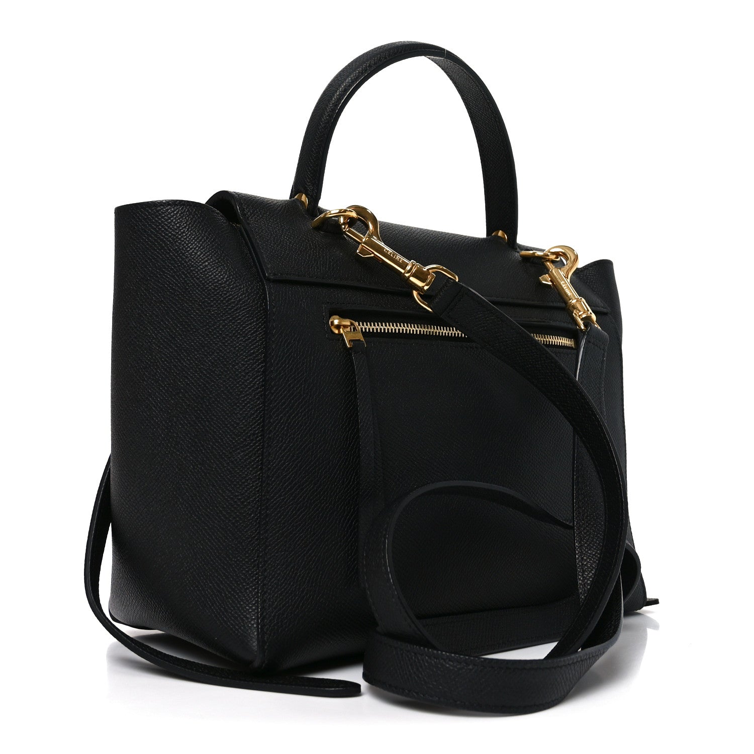 Celine Grained Calfskin Micro Belt Bag Black 3 of 10