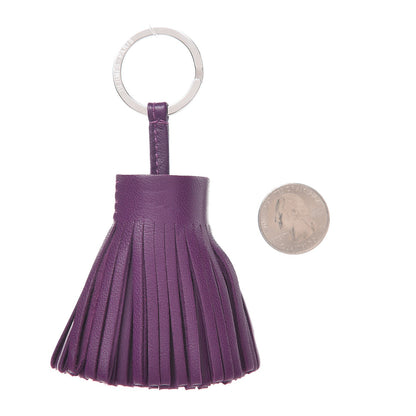 Hermes Lambskin Carmen Tassel Key Holder Violet 2 of 6