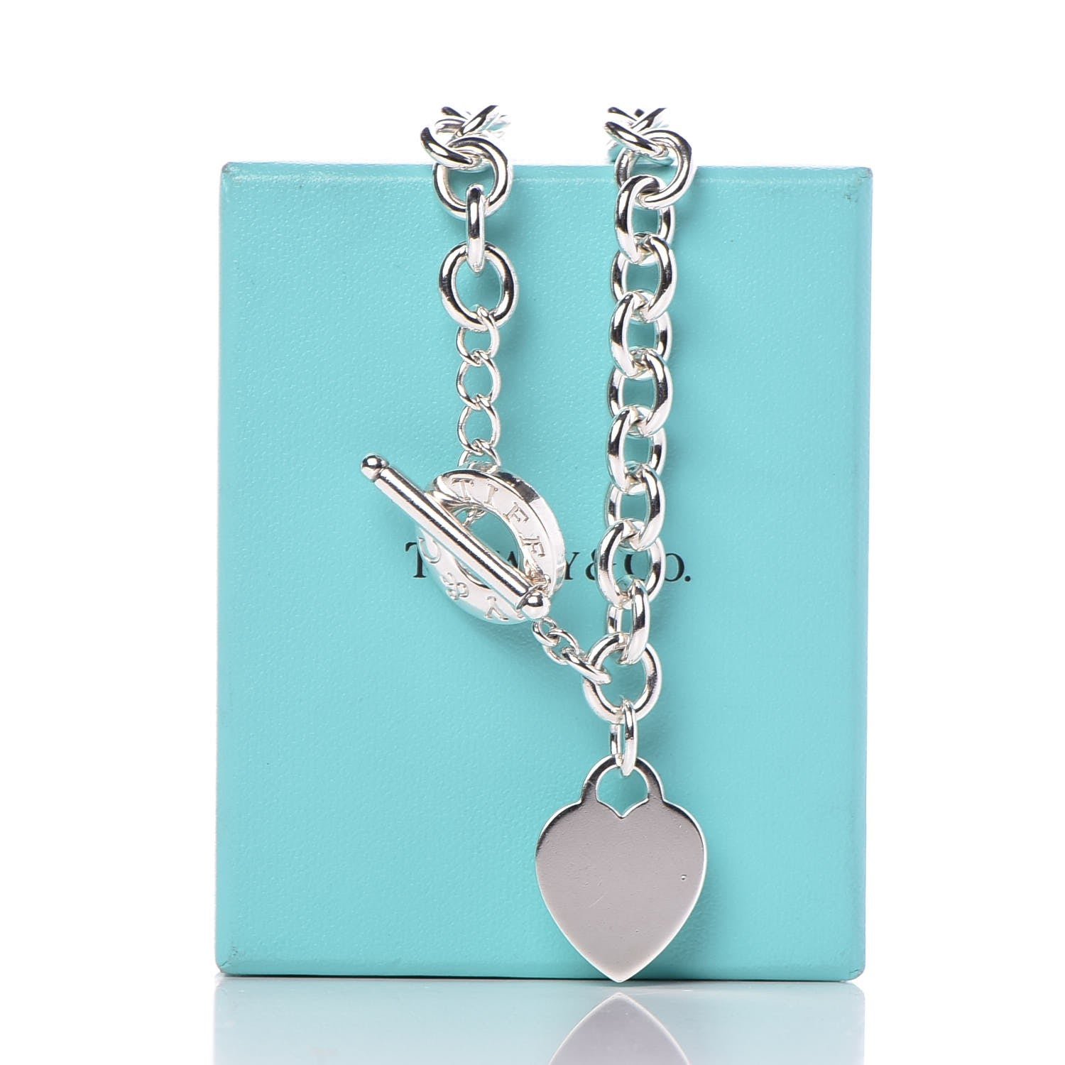 Tiffany Sterling Silver Heart Tag Toggle Necklace 7 of 7