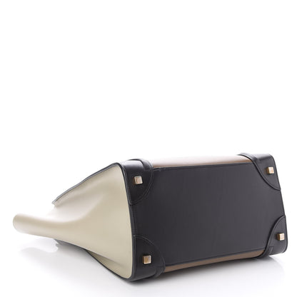 Celine Satin Calfskin Mini Tri-Color Luggage Beige 4 of 8