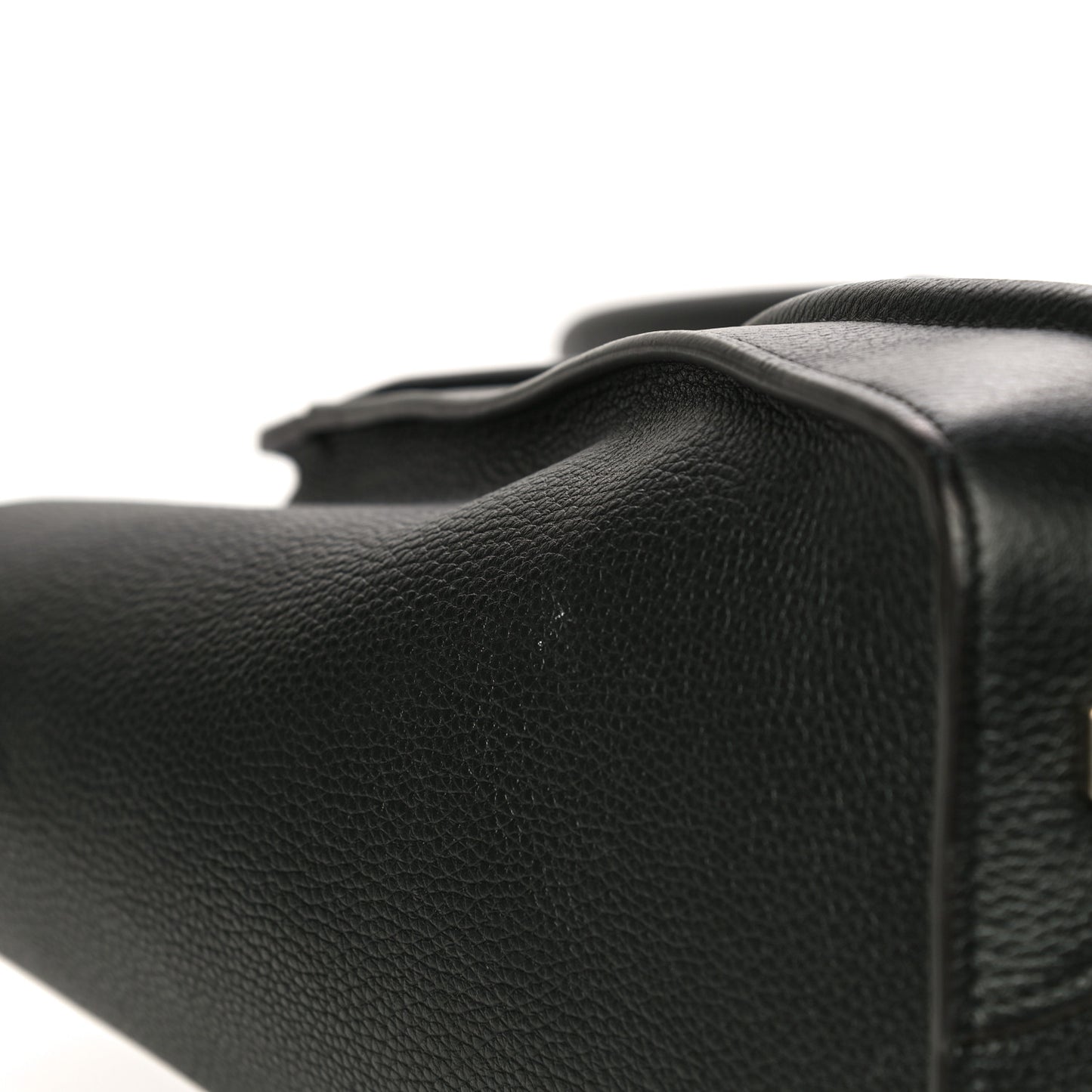 Drummed Calfskin Mini Luggage Black