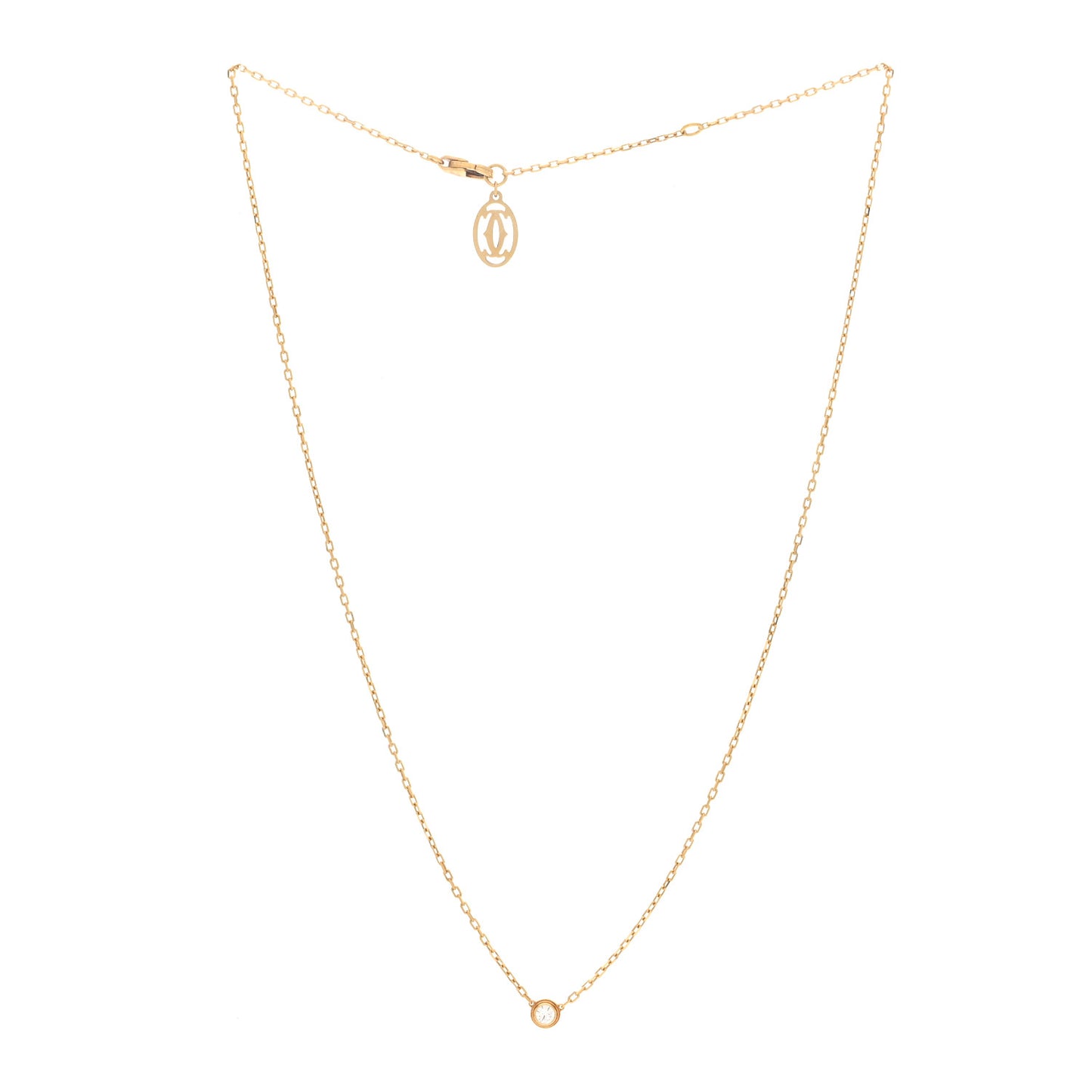 18K Yellow Gold Diamond SM D'Amour Pendant Necklace