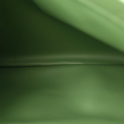 Gucci Roxy Calfskin Web Medium Blondie Top Handle Shoulder Flap Bag Salamander Green 6 of 11