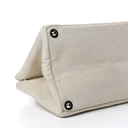 Prada Canvas Mistolino Canapa Tote Naturale Blue 6 of 14