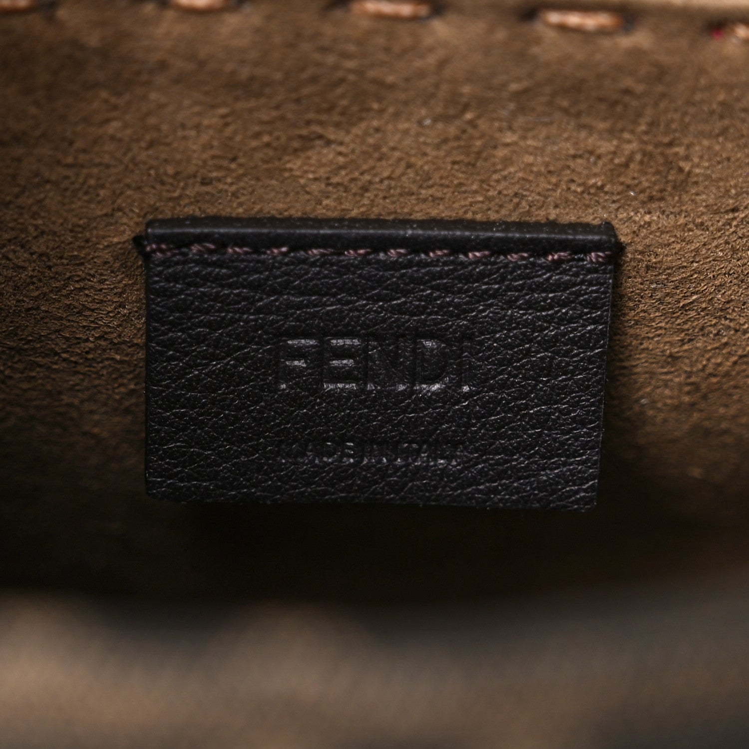 Fendi Fabric Jacquard Vitello King Plexiglass FF 1974 Mini Fendi Sunshine Shopper Tote Tobacco Moro Sand 6 of 12