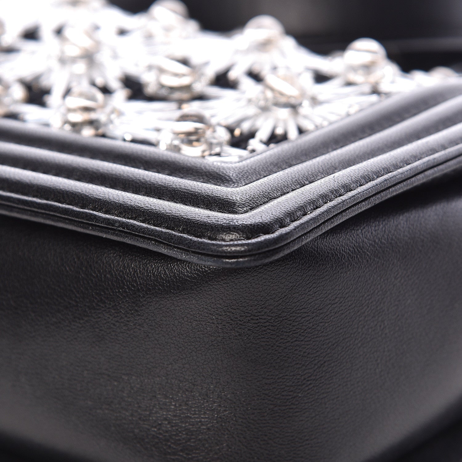 Chanel Lambskin Satin LED Metal Small Boy Flap Black 15 of 18